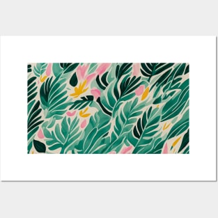 Boho floral Leaf design Posters and Art